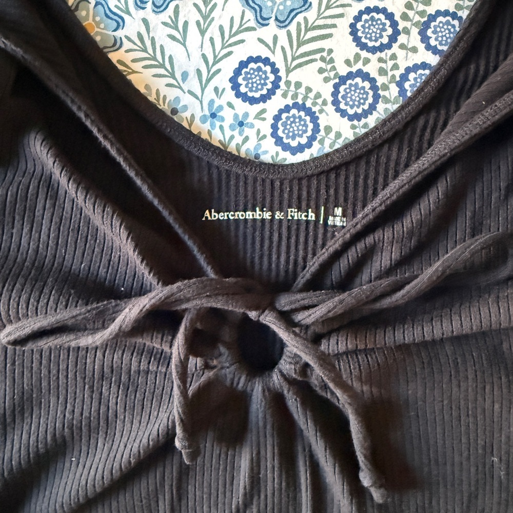 Abercrombie & Fitch Black Ribbed Bodysuit